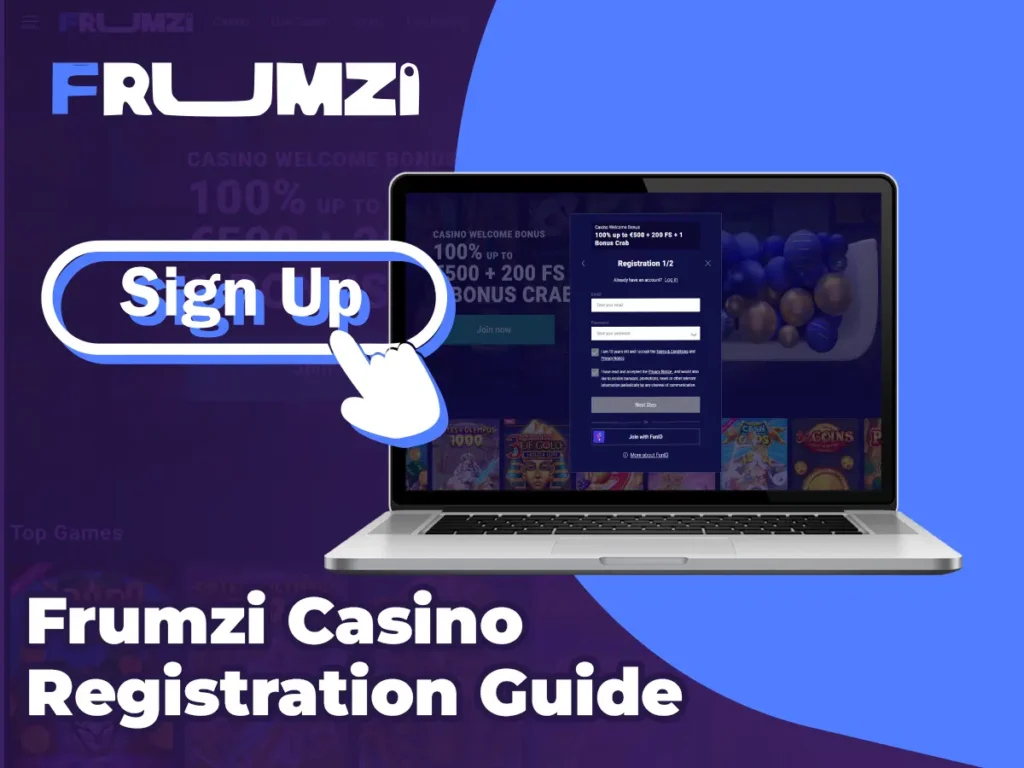 Guide d'inscription au casino Frumzi